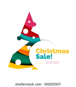 Christmas colorful geometric abstract background. Vector