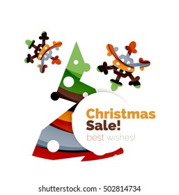 Christmas colorful geometric abstract background. Vector