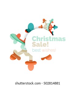 Christmas colorful geometric abstract background. Vector