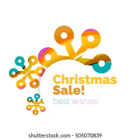 Christmas colorful geometric abstract background. Vector