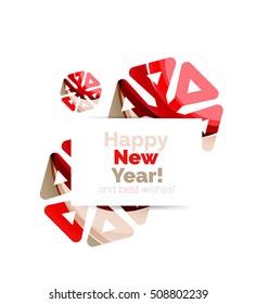 Christmas colorful geometric abstract background. Vector