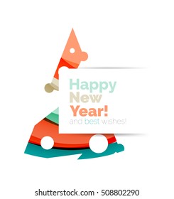 Christmas colorful geometric abstract background. Vector