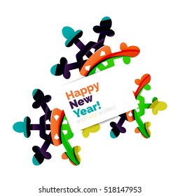 Christmas colorful geometric abstract background. Vector