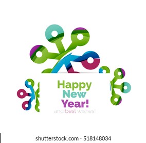 Christmas colorful geometric abstract background. Vector