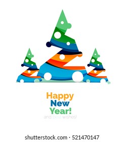 Natal fundo geométrico abstrato colorido. Vetor