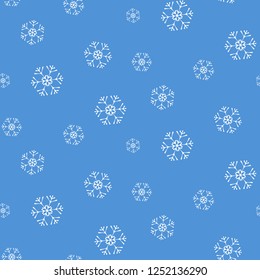 Christmas colorful seamless pattern with elegant snowflakes