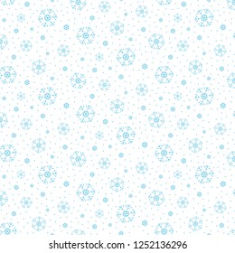 Christmas colorful seamless pattern with elegant snowflakes