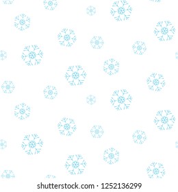 Christmas colorful seamless pattern with elegant snowflakes