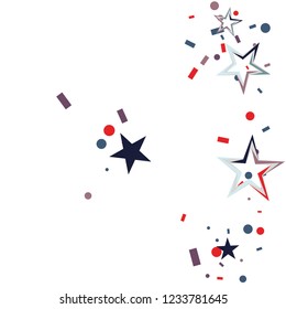 Christmas colorful stars confetti falling, isolated on white. Magic shining flying stars and glitter dots sparkle cosmic backdrop