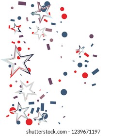 Christmas colorful stars confetti falling, isolated on white. Magic shining flying stars and glitter dots sparkle cosmic backdrop