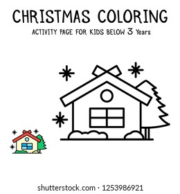Christmas Coloring Actvity Book For Kids Below 3 Years
