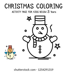 Christmas Coloring Actvity Book For Kids Below 3 Years