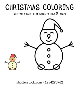 Christmas Coloring Actvity Book For Kids Below 3 Years