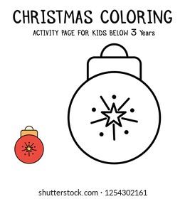 Christmas Coloring Actvity Book For Kids Below 3 Years