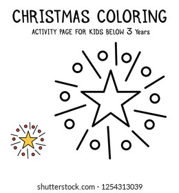 Christmas Coloring Actvity Book For Kids Below 3 Years