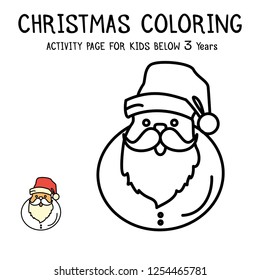 Christmas Coloring Actvity Book For Kids Below 3 Years