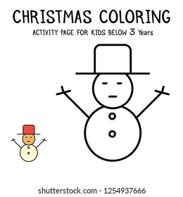 Christmas Coloring Actvity Book For Kids Below 3 Years