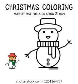 Christmas Coloring Actvity Book For Kids Below 3 Years