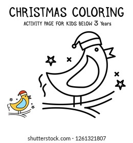 Christmas Coloring Actvity Book For Kids Below 3 Years