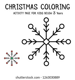 Christmas Coloring Actvity Book For Kids Below 3 Years