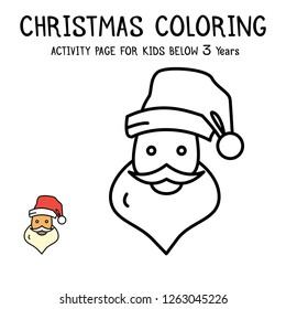 Christmas Coloring Actvity Book For Kids Below 3 Years