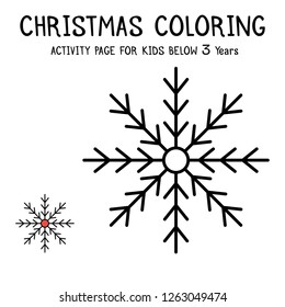Christmas Coloring Actvity Book For Kids Below 3 Years