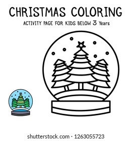 Christmas Coloring Actvity Book For Kids Below 3 Years