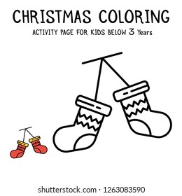 Christmas Coloring Actvity Book For Kids Below 3 Years