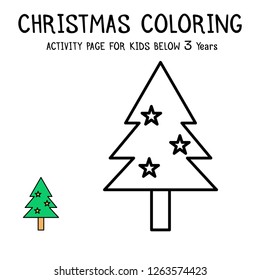 Christmas Coloring Actvity Book For Kids Below 3 Years