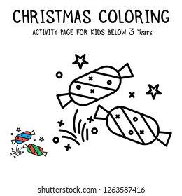 Christmas Coloring Actvity Book For Kids Below 3 Years