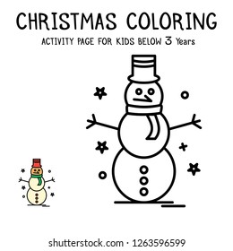 Christmas Coloring Actvity Book For Kids Below 3 Years