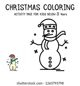 Christmas Coloring Actvity Book For Kids Below 3 Years