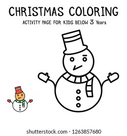 Christmas Coloring Actvity Book For Kids Below 3 Years