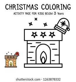 Christmas Coloring Actvity Book For Kids Below 3 Years