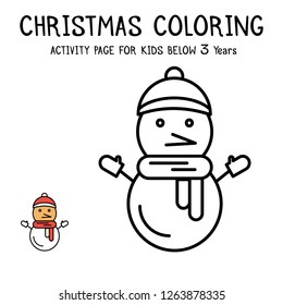 Christmas Coloring Actvity Book For Kids Below 3 Years