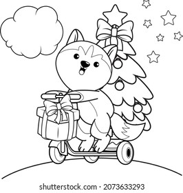 Christmas coloring book with cute unicorn_32

