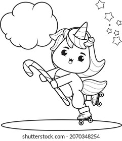 Christmas coloring book with cute unicorn_40