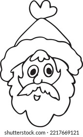 Christmas coloring book. coloring page. children's coloring book. Christmas. santa. 