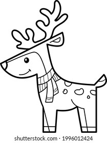 1,834 Reindeer Coloring Page Images, Stock Photos & Vectors | Shutterstock