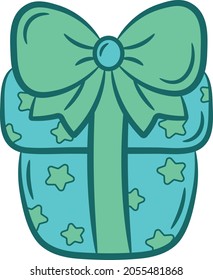 Christmas coloring gift sticker drawing