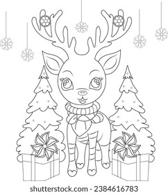 Christmas Coloring page for adults and kids