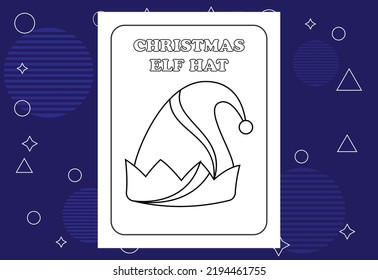 Christmas coloring page design for kids. Children coloring page interiors