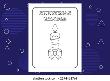 Christmas coloring page design for kids. Children coloring page interiors