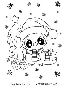 christmas coloring page for kids