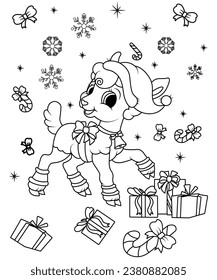 christmas coloring page for kids