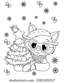 christmas coloring page for kids