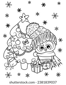 Christmas coloring page for kids