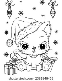 Christmas coloring page for kids