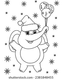 Christmas coloring page for kids