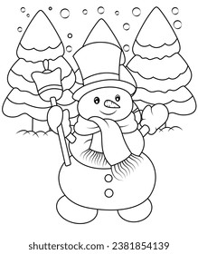 Christmas coloring page for kids